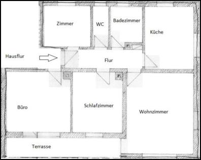 Grundriss mit viel Platz